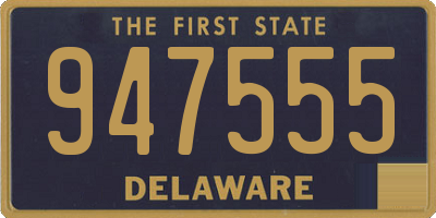 DE license plate 947555