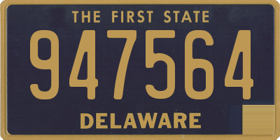 DE license plate 947564