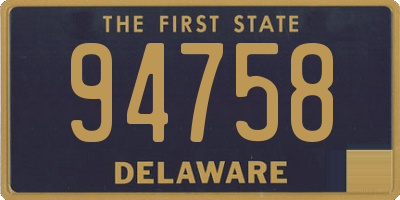 DE license plate 94758
