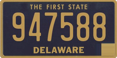 DE license plate 947588