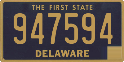 DE license plate 947594