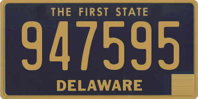DE license plate 947595