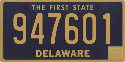 DE license plate 947601