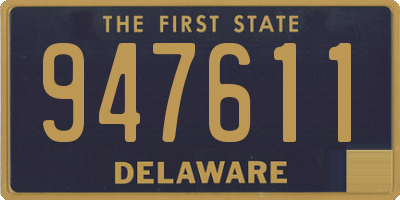 DE license plate 947611