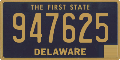 DE license plate 947625