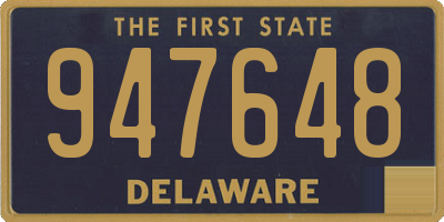 DE license plate 947648
