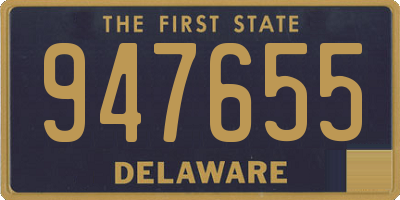 DE license plate 947655