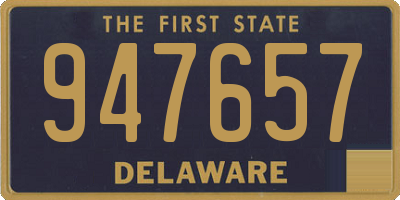 DE license plate 947657