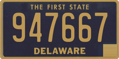 DE license plate 947667