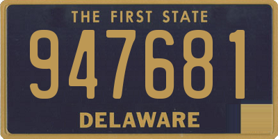 DE license plate 947681