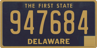 DE license plate 947684