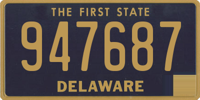 DE license plate 947687