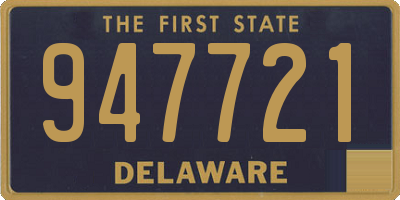 DE license plate 947721