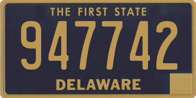 DE license plate 947742