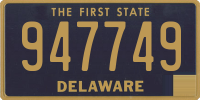 DE license plate 947749