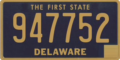 DE license plate 947752