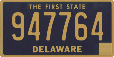 DE license plate 947764