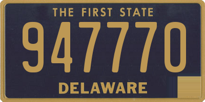 DE license plate 947770