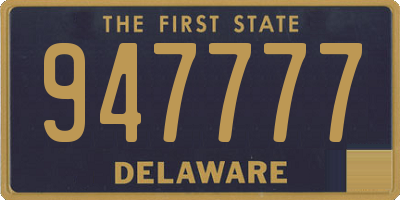 DE license plate 947777
