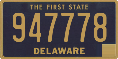 DE license plate 947778