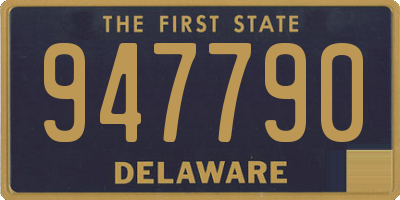 DE license plate 947790