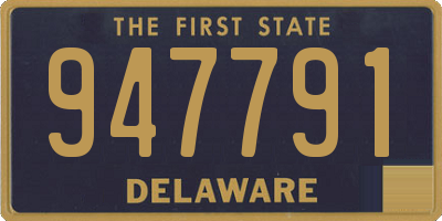 DE license plate 947791