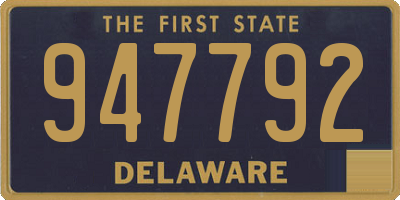 DE license plate 947792