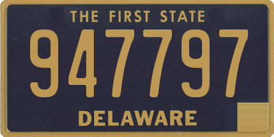 DE license plate 947797