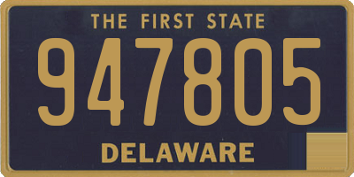 DE license plate 947805
