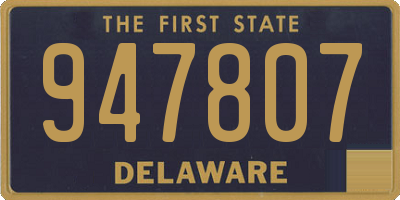 DE license plate 947807