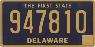 DE license plate 947810