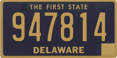 DE license plate 947814