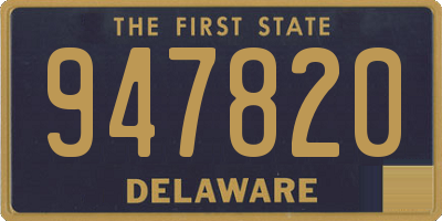 DE license plate 947820
