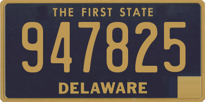 DE license plate 947825