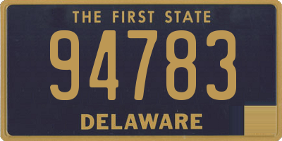 DE license plate 94783