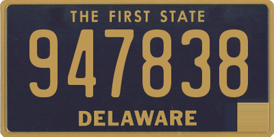 DE license plate 947838