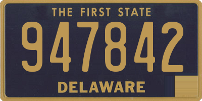 DE license plate 947842