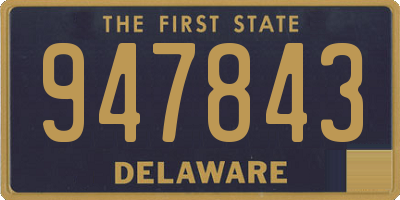 DE license plate 947843