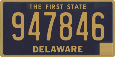 DE license plate 947846