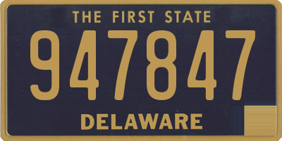 DE license plate 947847