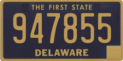DE license plate 947855