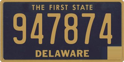 DE license plate 947874