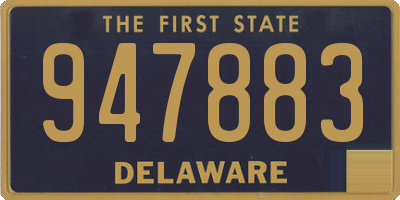 DE license plate 947883
