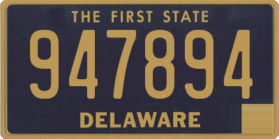 DE license plate 947894