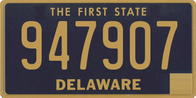 DE license plate 947907
