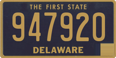 DE license plate 947920