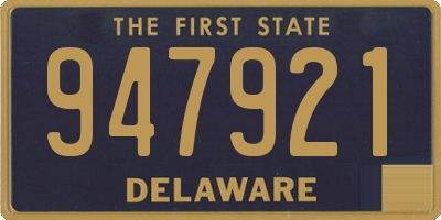 DE license plate 947921
