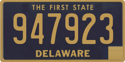 DE license plate 947923