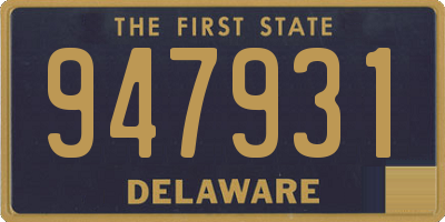 DE license plate 947931