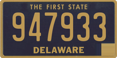 DE license plate 947933